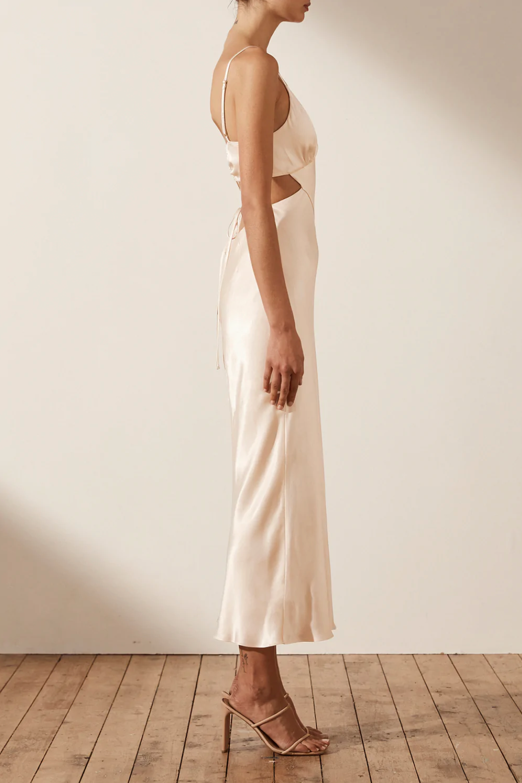 La Lune Backless Midi Dress | Cream