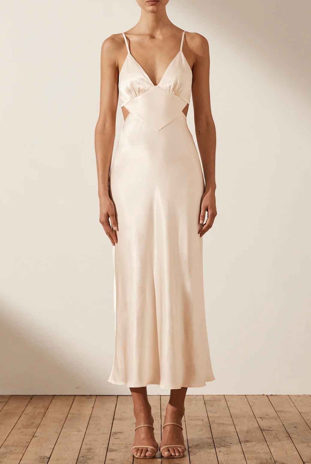 La Lune Backless Midi Dress | Cream