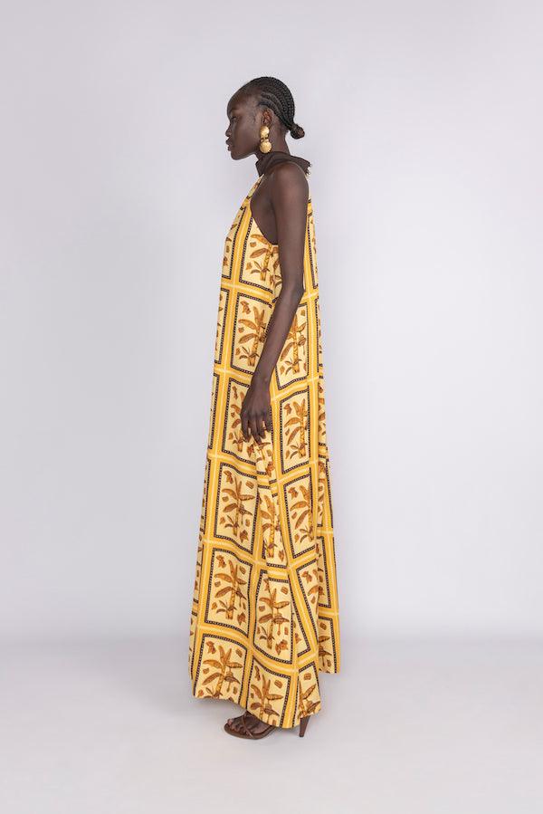 Tiled Hanson Palm Full Length Dress