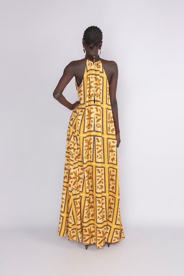 Tiled Hanson Palm Full Length Dress
