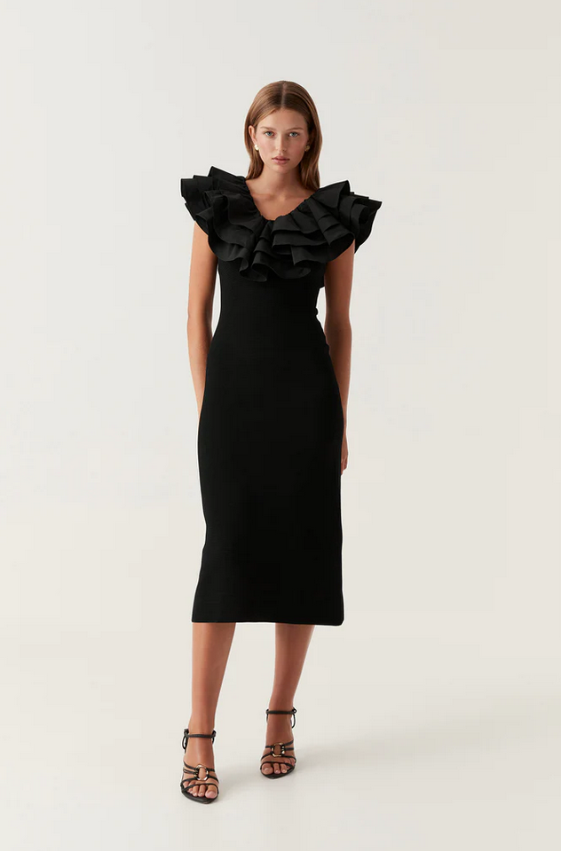 AJE Transcendent Ruffle Midi