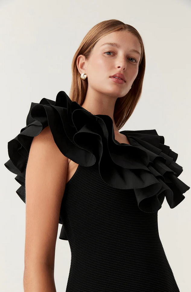 AJE Transcendent Ruffle Midi