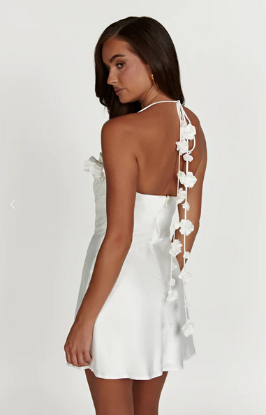 Meshki Otillie Rose Halter Mini Dress