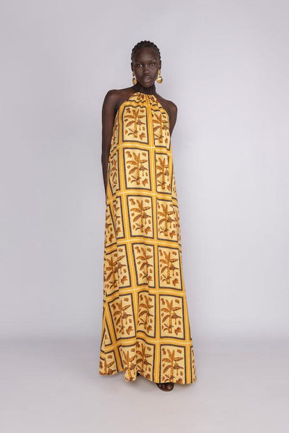 Tiled Hanson Palm Full Length Dress