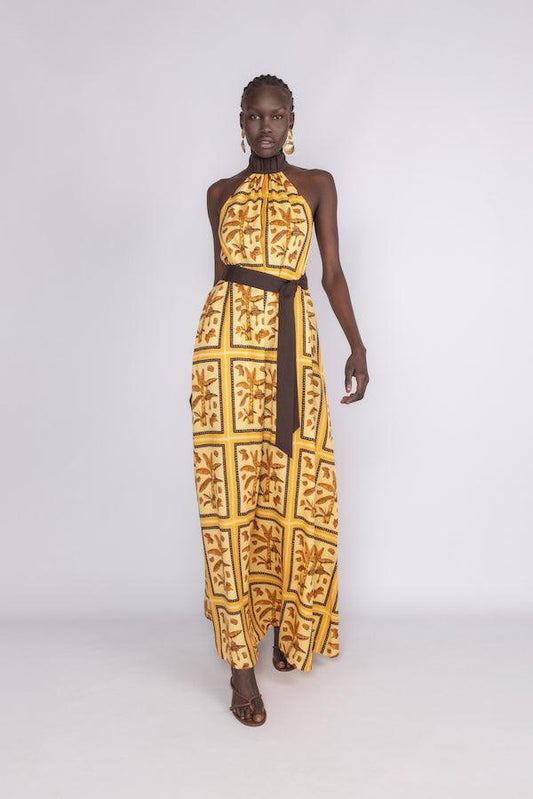 Tiled Hanson Palm Full Length Dress