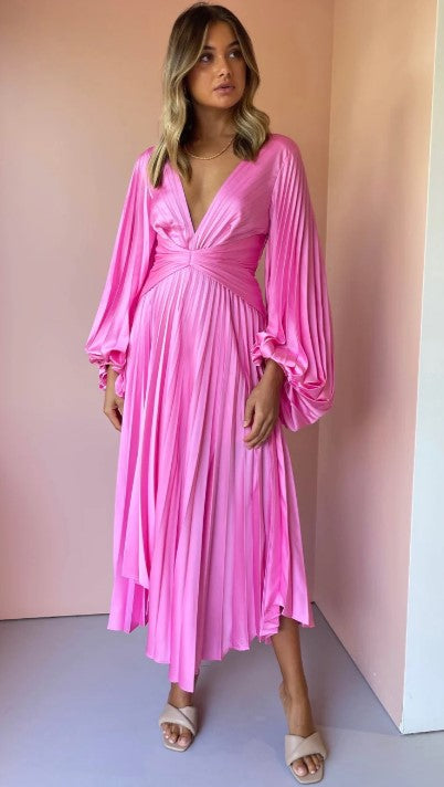 Palms Pleat Dress