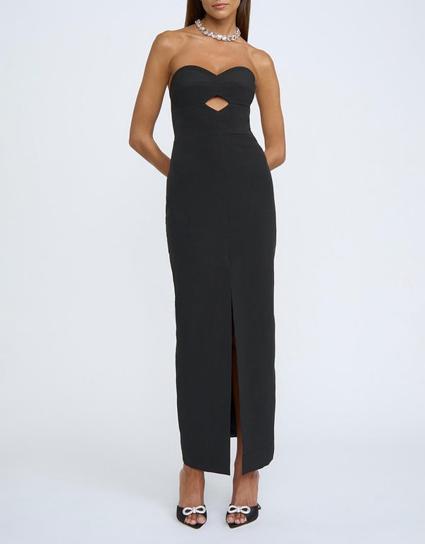 Strapless Split Seam Detail Dress