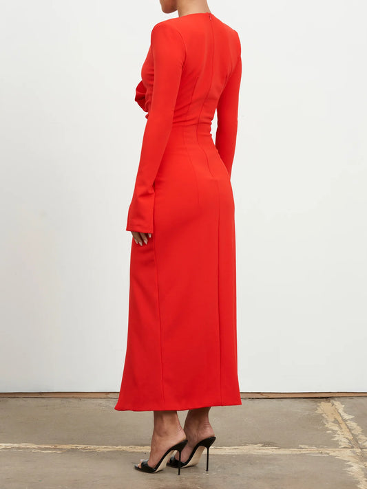 Rosita Midi Dress | Red