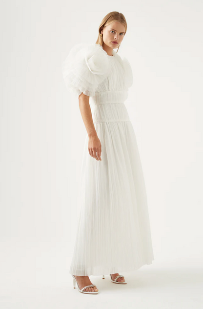 Expressive Pleated Maxi Dress