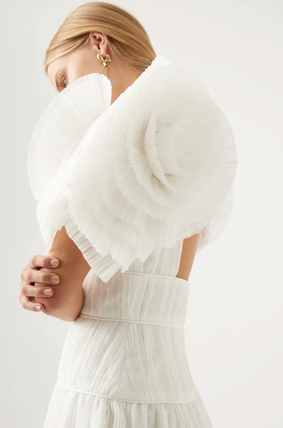 Expressive Pleated Maxi Dress